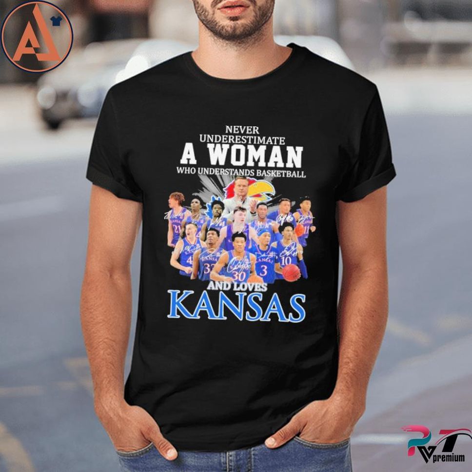 Never Underestimate A Woman Who Understands Basketball And Loves Kansas Shirt