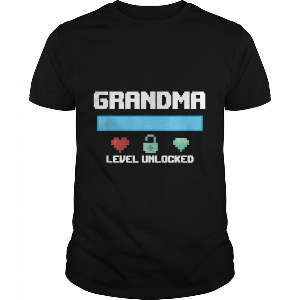 New Grandma Gift Grandmother Level Unlocked Nana Gamer TShirt B09VYVKBX1