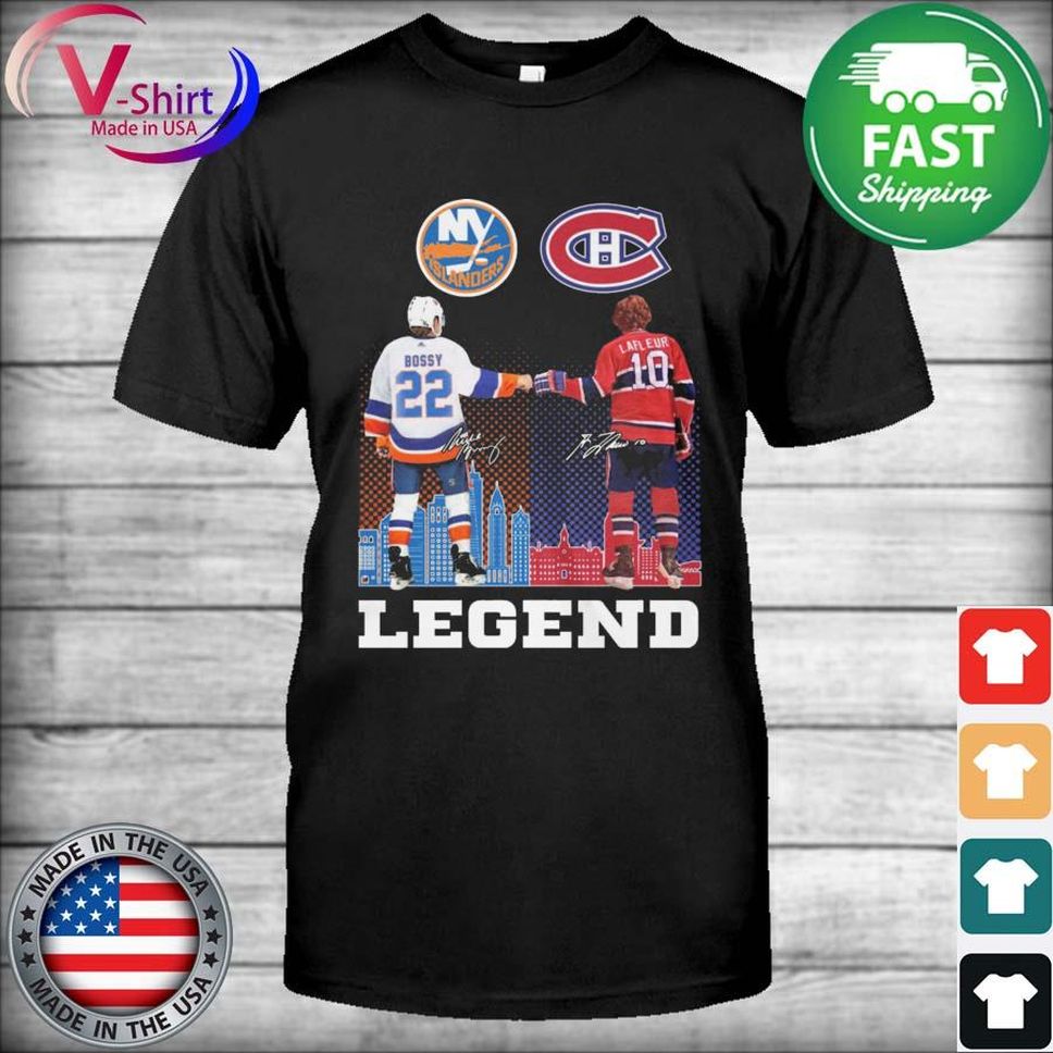 New York Islanders Bossy And Lafleur Canadiens Montreal Legend Signatures Shirt