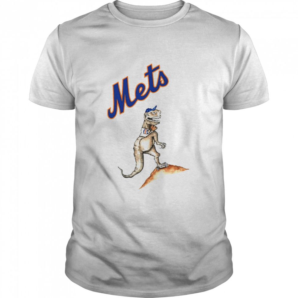 New York Mets T Rex Logo T Shirt