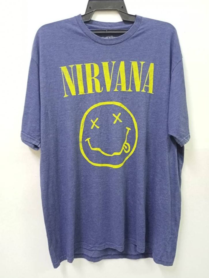 NIRVANA Smiley T shirt Nirvana band shirtNirvana CrewneckMusic Grunge ShirtSmiley shirtUnisex Large size