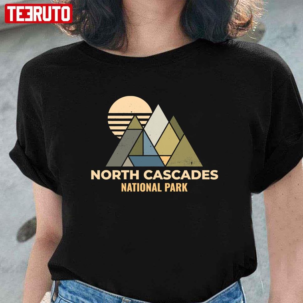 North Cascades Washington Distressed Unisex T Shirt