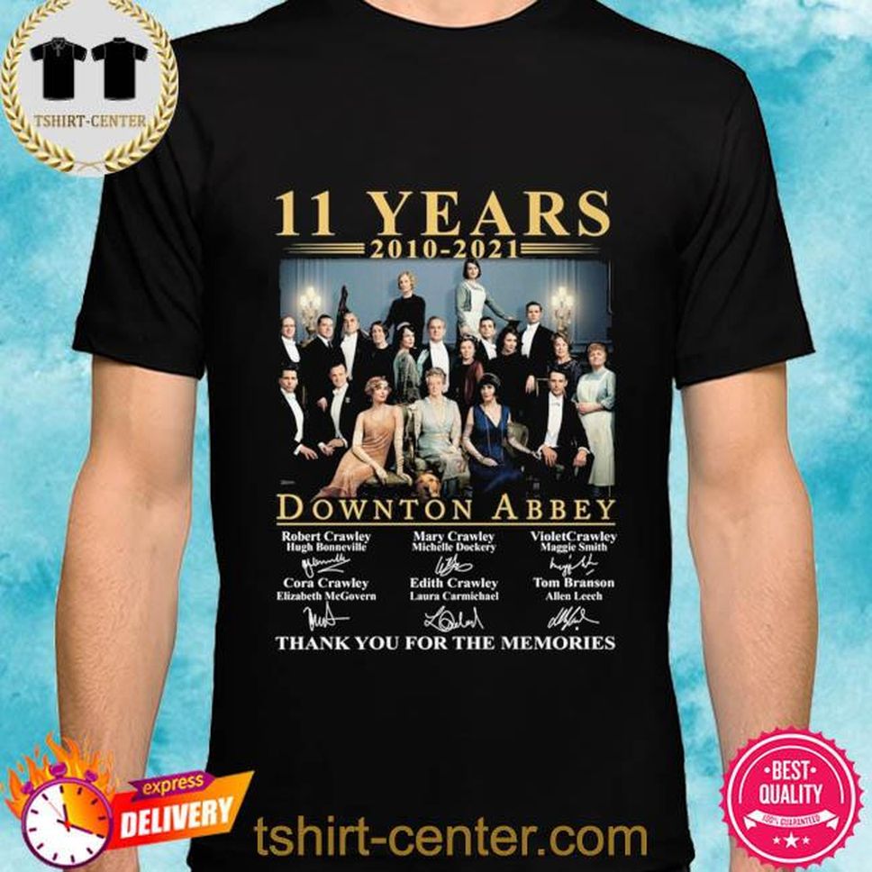 Official 11 years 2010 2021 Downton Abbey thank you for the memories signatures shirt