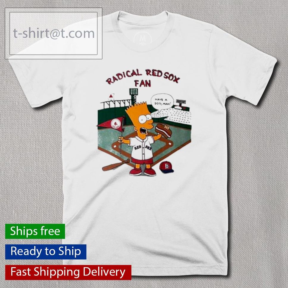 Official Bart Simpson Radical Red Sox Fan Shirt