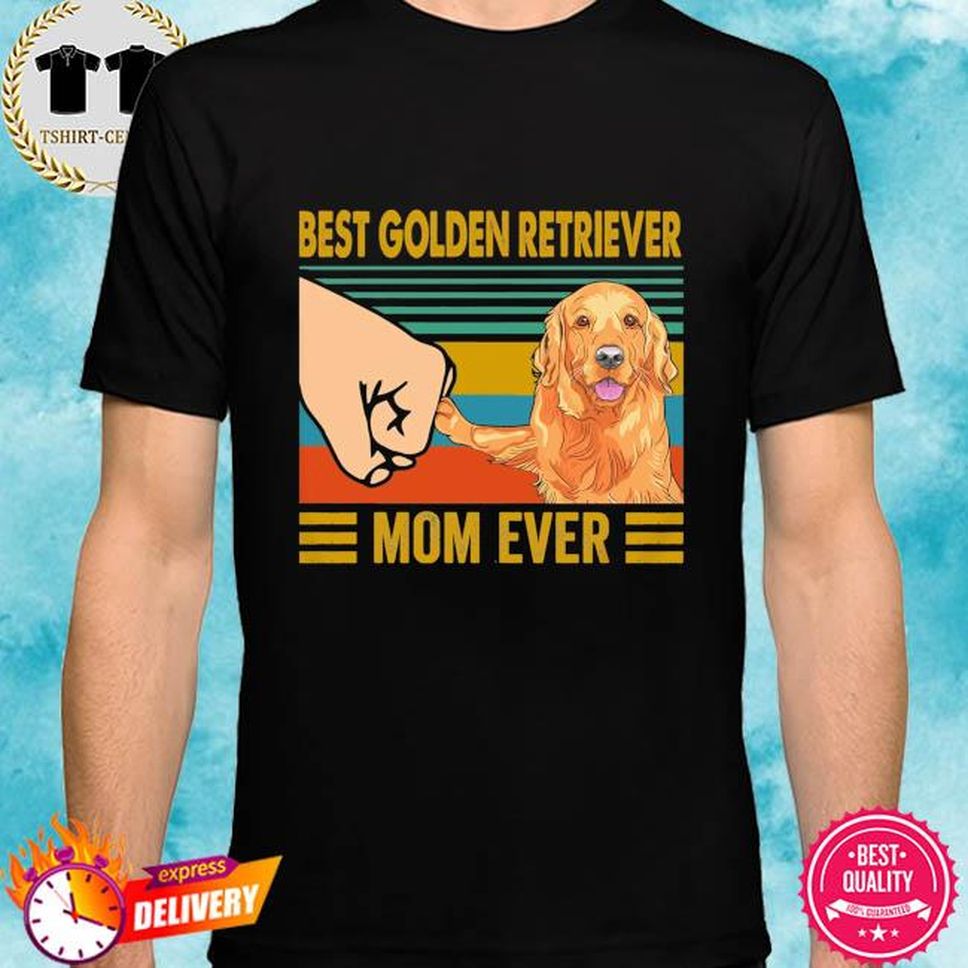 Official Best golden retriever mom ever vintage shirt
