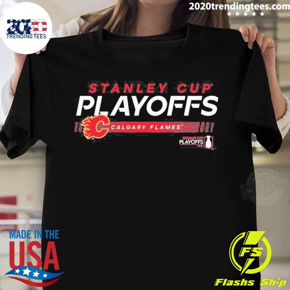 Official calgary Flames 2022 Stanley Cup Playoffs Playmaker Tshirt