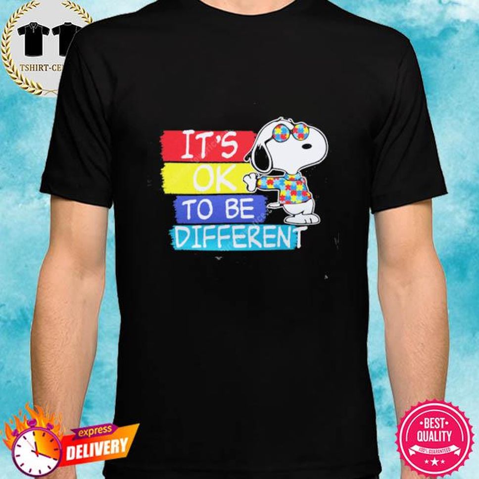 Official Its Ok To Be Different Autism Awareness Snoopy Shirt