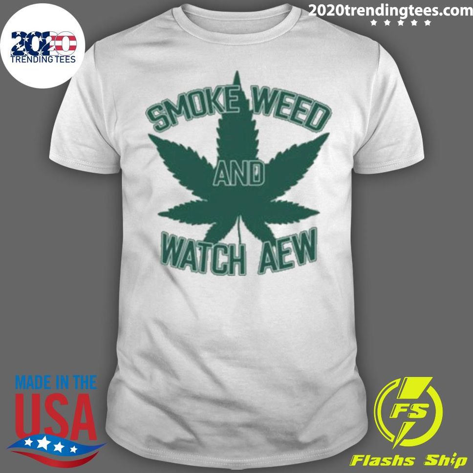 Official Jessi Davin Smoke Weed And Watch Aew Shirt