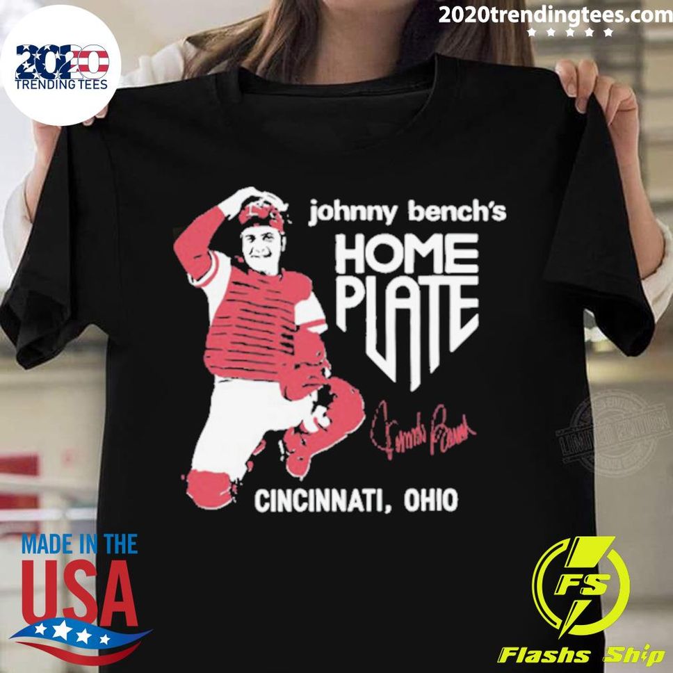 Official Johnny Benchs Home Plate Restaurant Tshirt