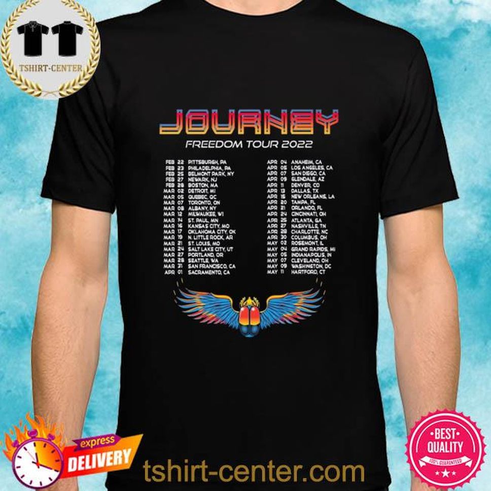 Official Journey Freedom Tour 2022 Very Specials Guests Idol Toto T Shirt