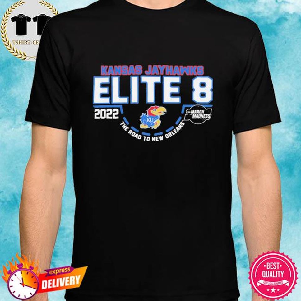Official Kansas Jayhawks Basketball 2022 Elite 8 Shirt