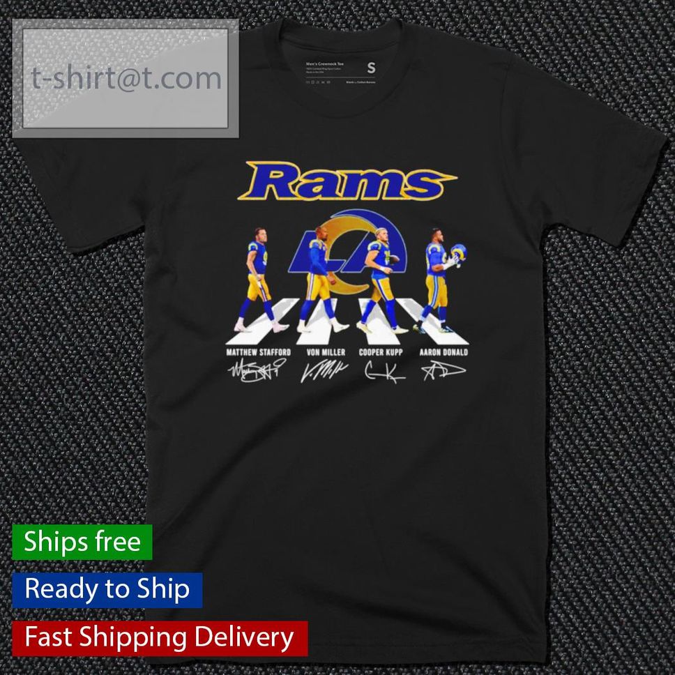Official los Angeles Rams Football Team Abbey Road Signatures Shirt