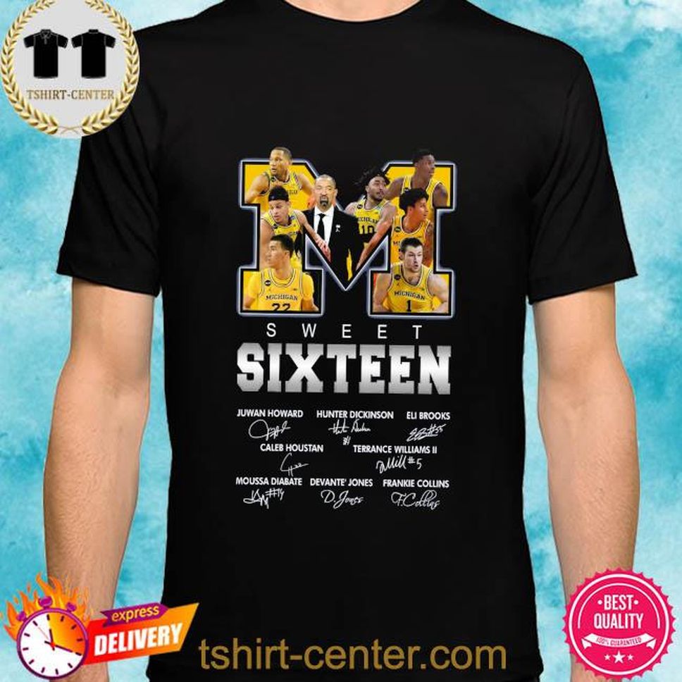 Official Michigan Wolverines Sweet Sixteen Signatures Shirt