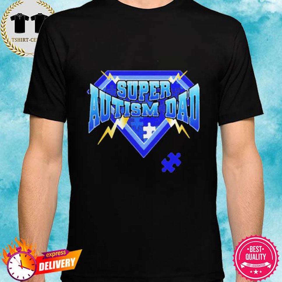 Official Super Autism Dad Autism Awareness Comic Style Shirt