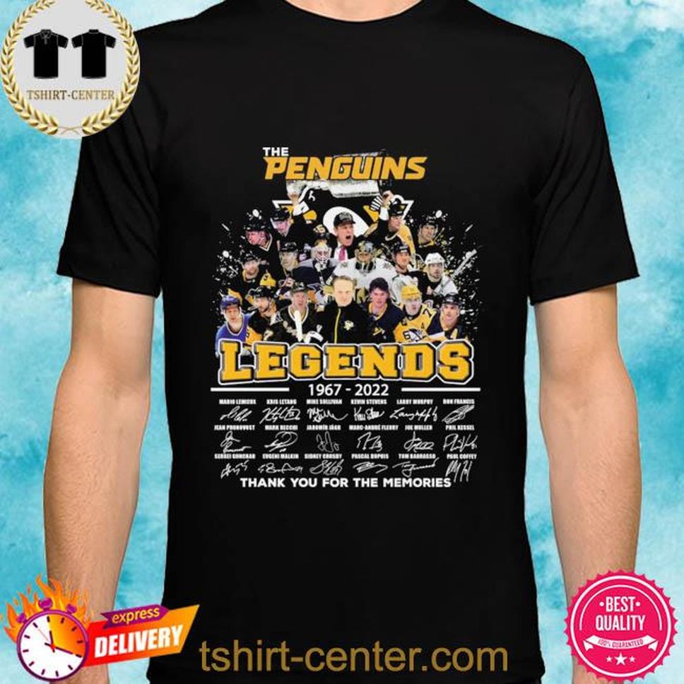 Official The Penguins legends 1967 2022 thank you for the memories signatures shirt