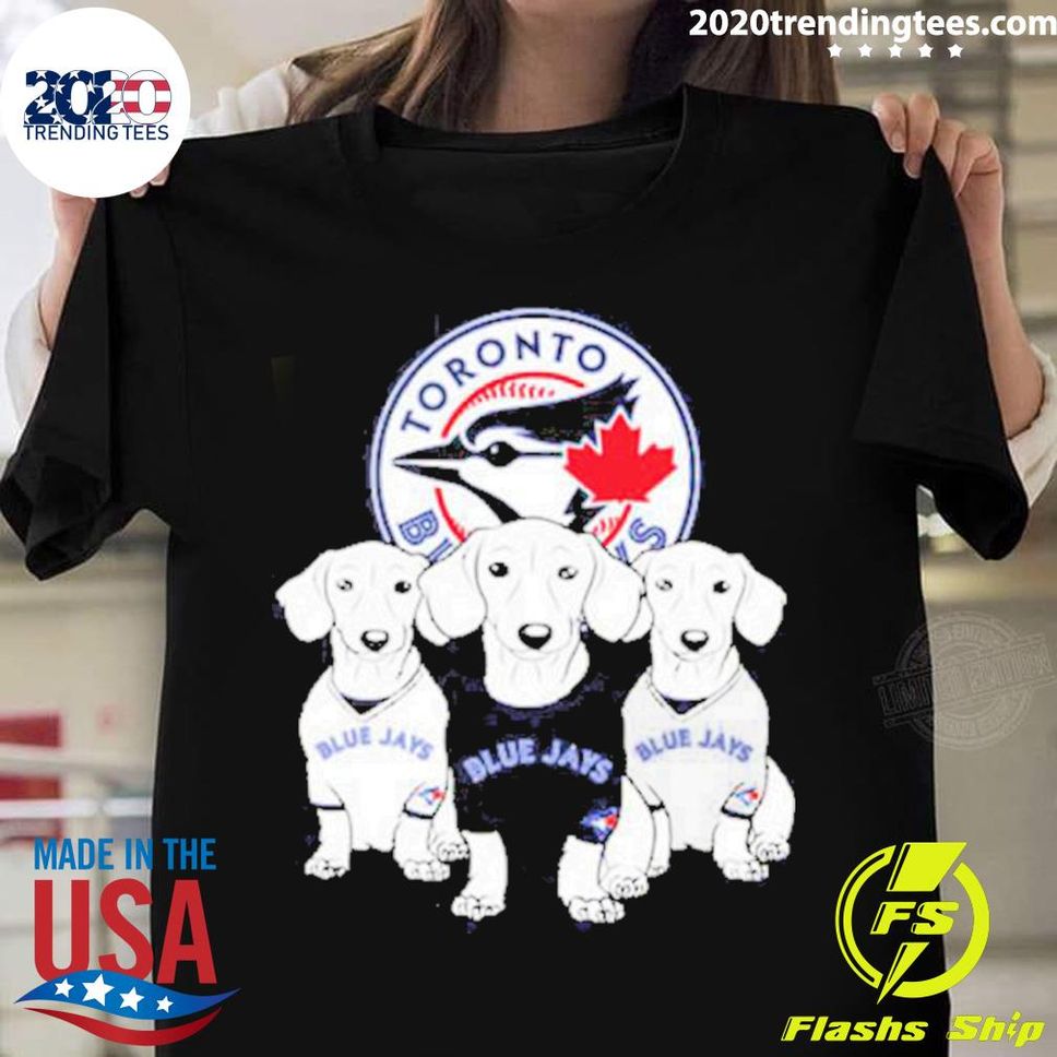 Official three Dachshund Toronto Blue Jays Baseball Shirt