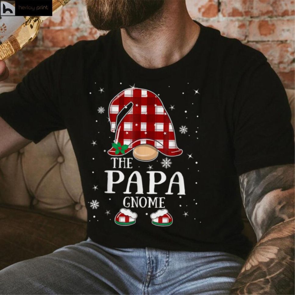 Papa Gnome Buffalo Plaid Matching Family Christmas Pajama T Shirt Hoodie, Sweater Shirt