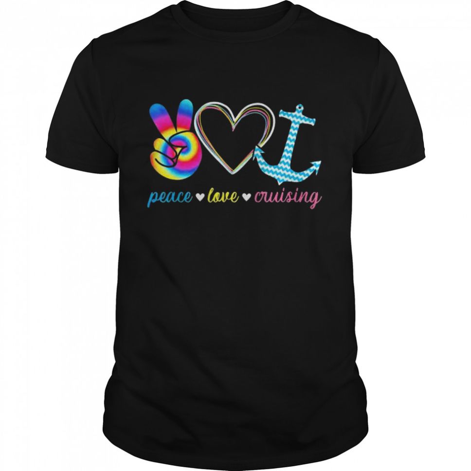 Peace Love Cruising Ship Hippie Floating Ocean Beach Sun T Shirt