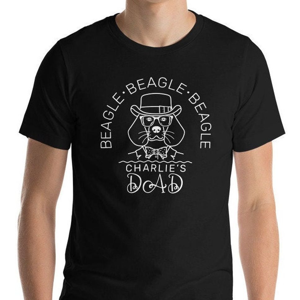 Personalized Dog TShirt for Beagle Dog Dad Custom Beagle Dog Dad Tee Beagle Dad TShirt