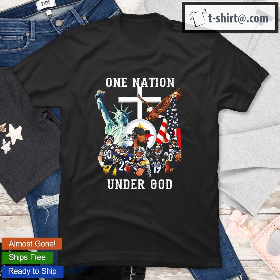 Pittsburgh Steelers One Nation Under God 2022 Signatures TShirt