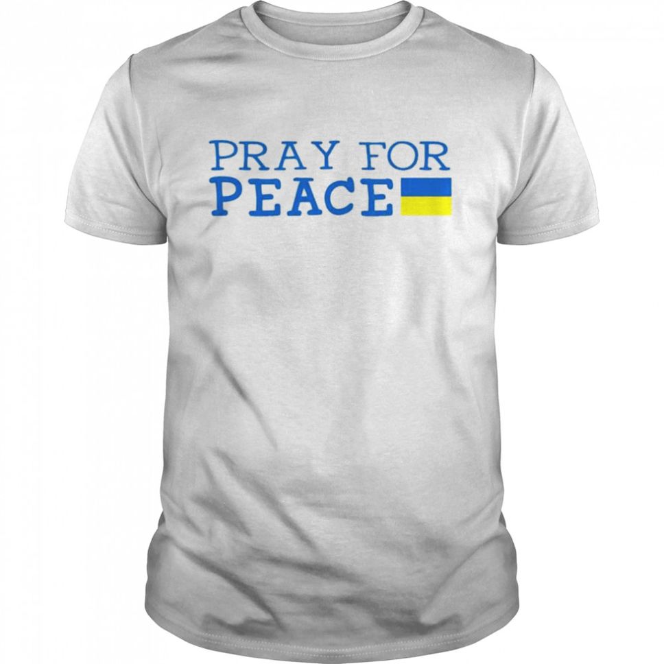 Pray For Peace Ukraine Flag Girls Lacrosse Team TShirt
