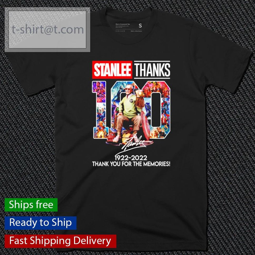 Premium stan Lee Thanks 100 Years 19222022 Signatures Thank You For The Memories Shirt