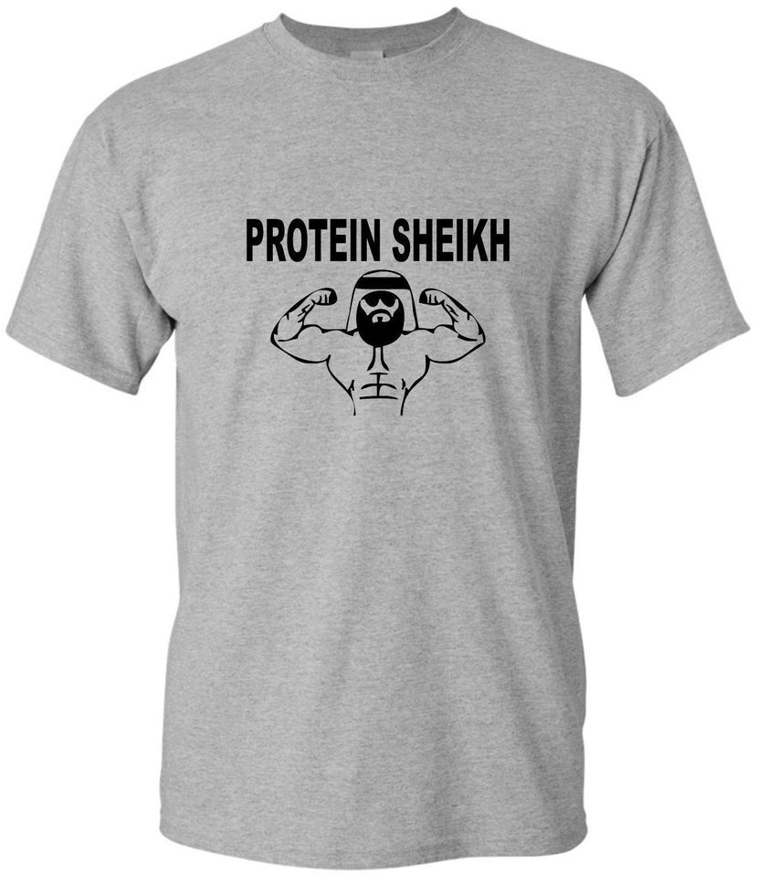 Protein Sheikh Gym Shirt Funny Arabic Shirt Christmas Present Bodybuilding tshirt Eid gift Unisex Shirts Sheikh Shirt Birthday Gift