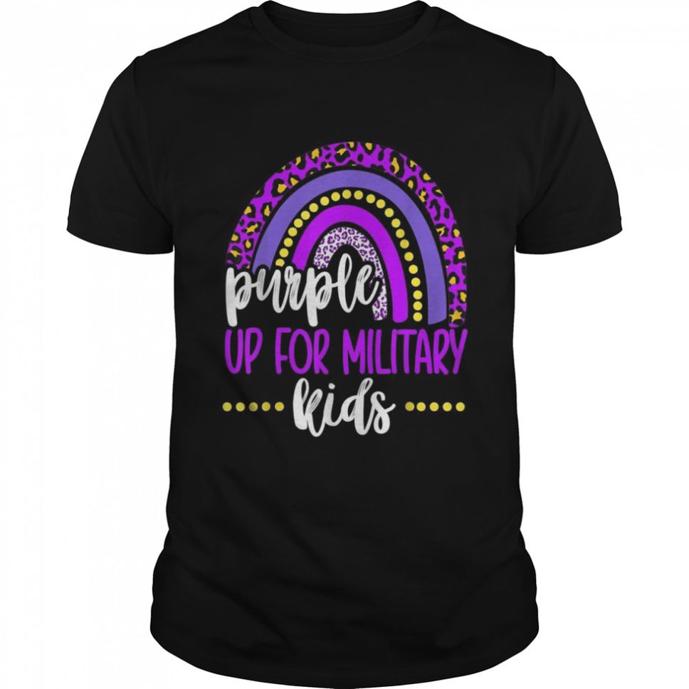 Purple up for military Rainbow Military child Month Shirt