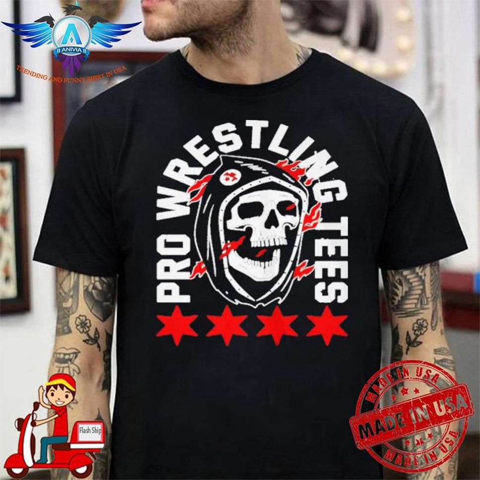 PWT Grim Reaper Pro Wrestling Tees Shirt