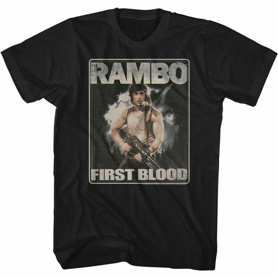 Rambo First Blood Black Classic Adult 2 TShirt