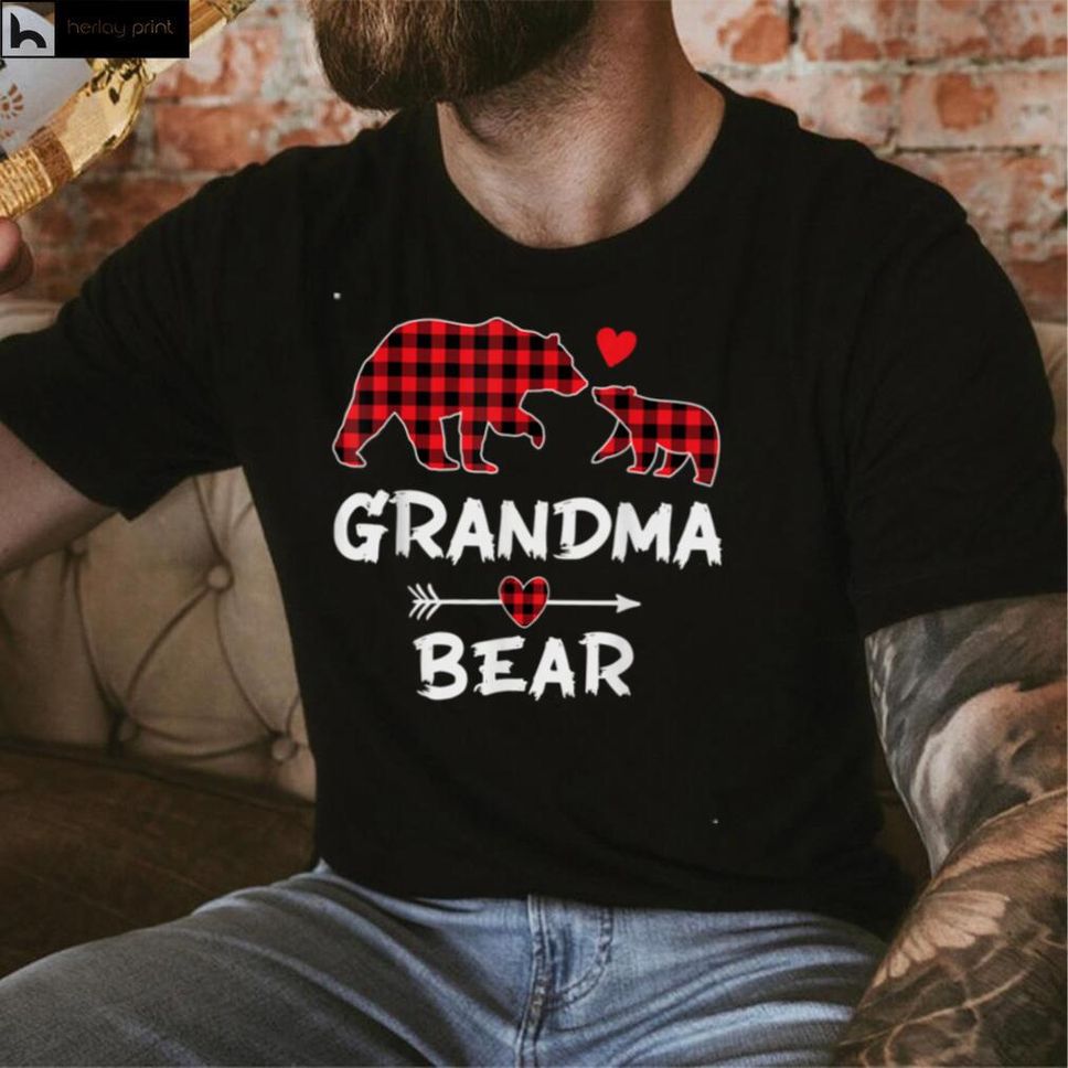 Red Plaid Grandma Bear Xmas Funny Family Christmas Pajamas T Shirt Hoodie, Sweater Shirt