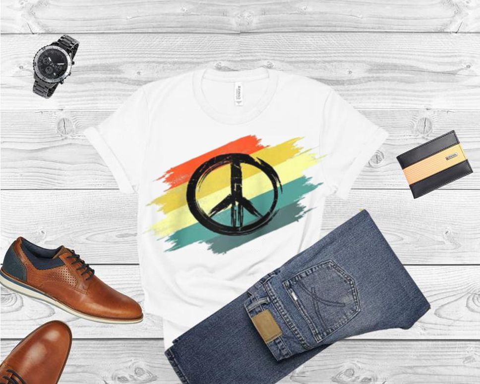 Retro Vintage Design Friedenszeichen Peace Zeichen Raglan Shirt