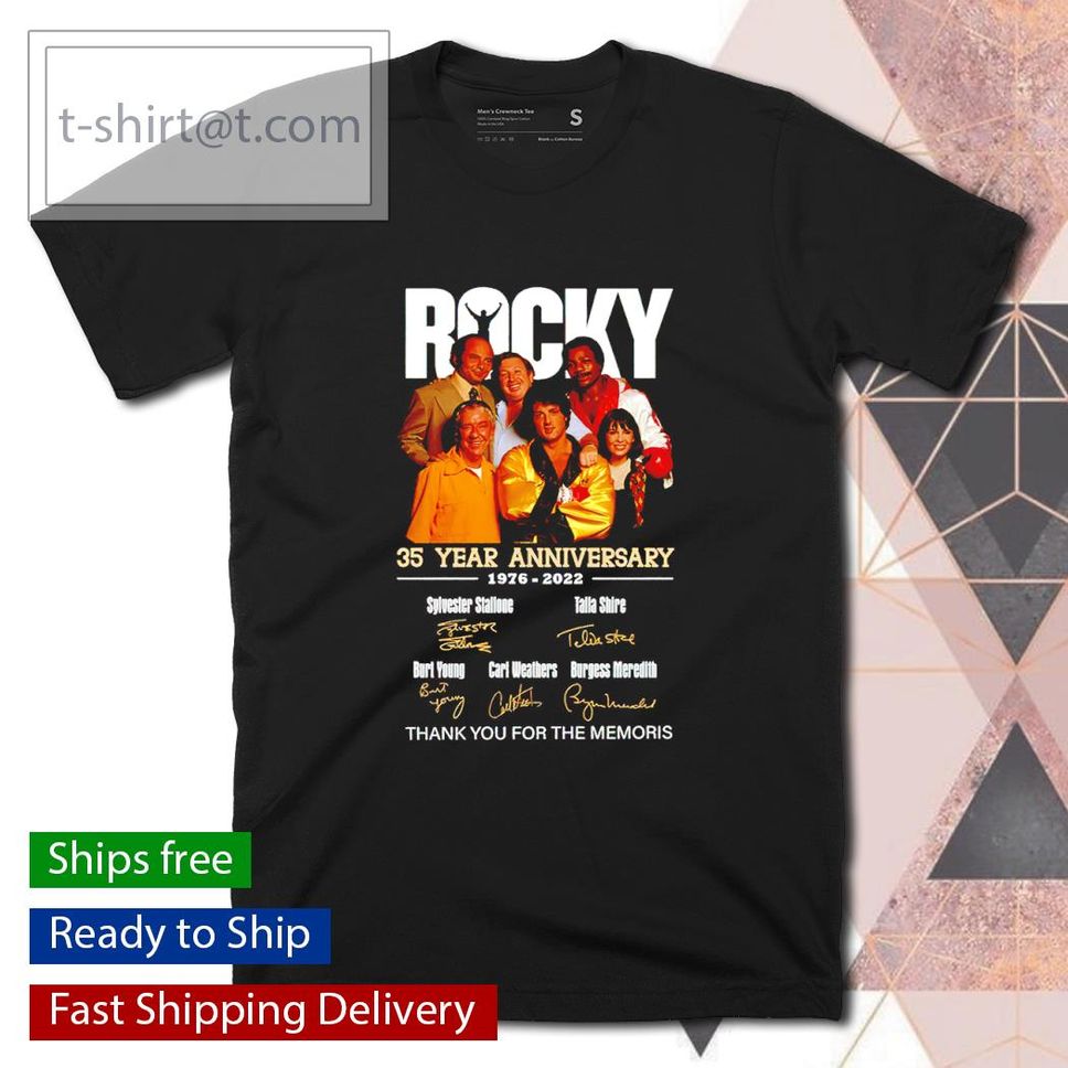 Rocky 35 year anniversary 1976 2022 thank you for the memories shirt