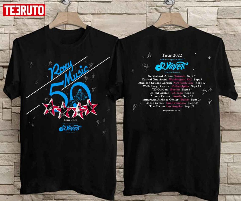 Roxy Music 2022 Tour 50th Anniversary Unisex TShirt