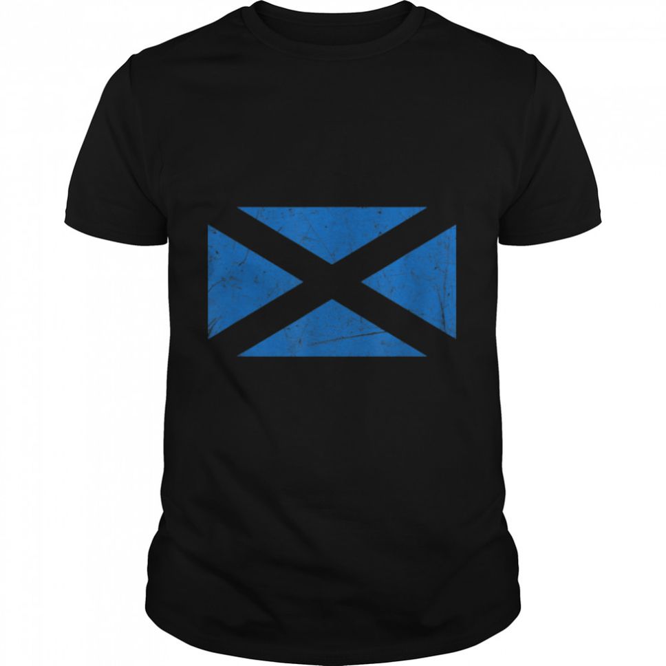 Scotland Flag With Vintage National Scottish Colors TShirt B09VYX2FZP