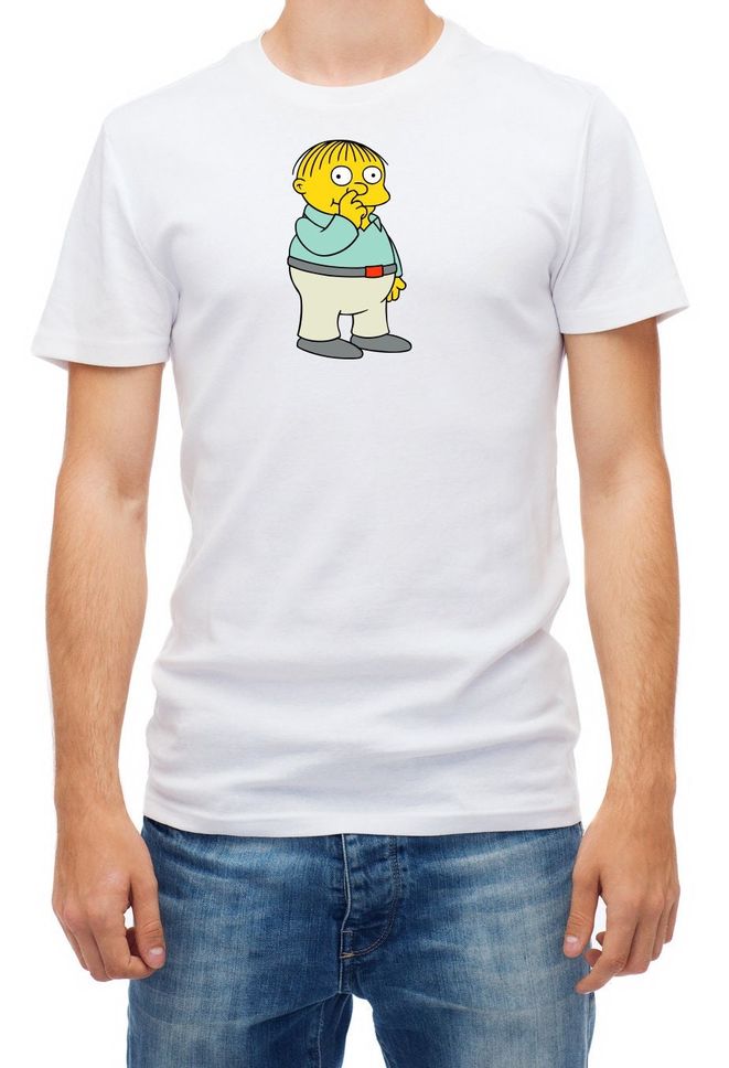 Simpsons Ralph Wiggum Funny Meme Short Sleeve White Men's T Shirt P105