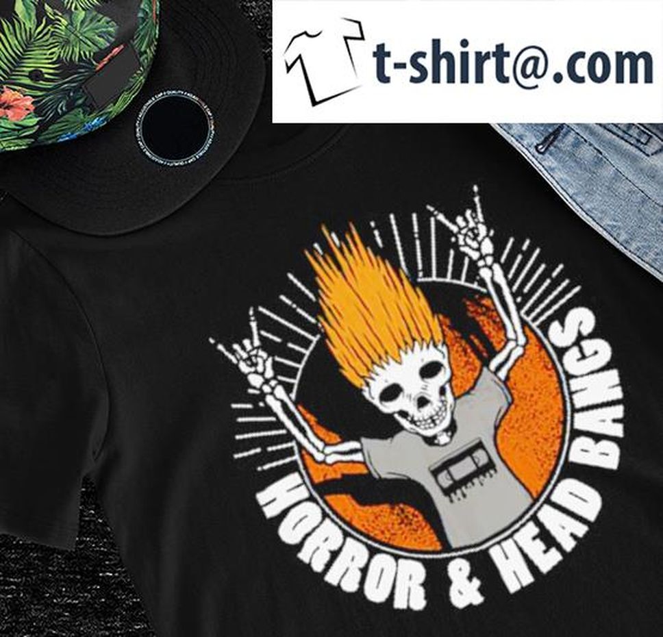 Skeleton Rocker Boy Horror And Head Bangs Shirt