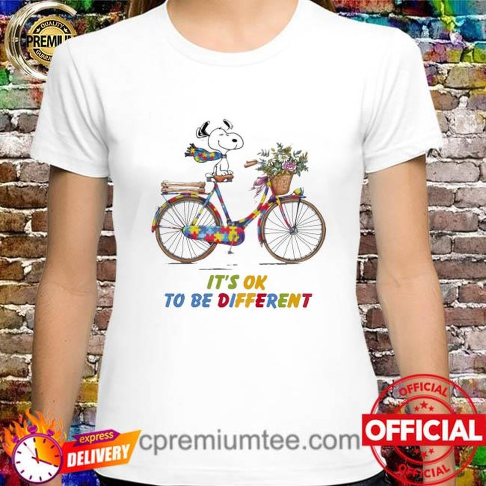 Snoopy Autism It's Ok To Be Different Shirt