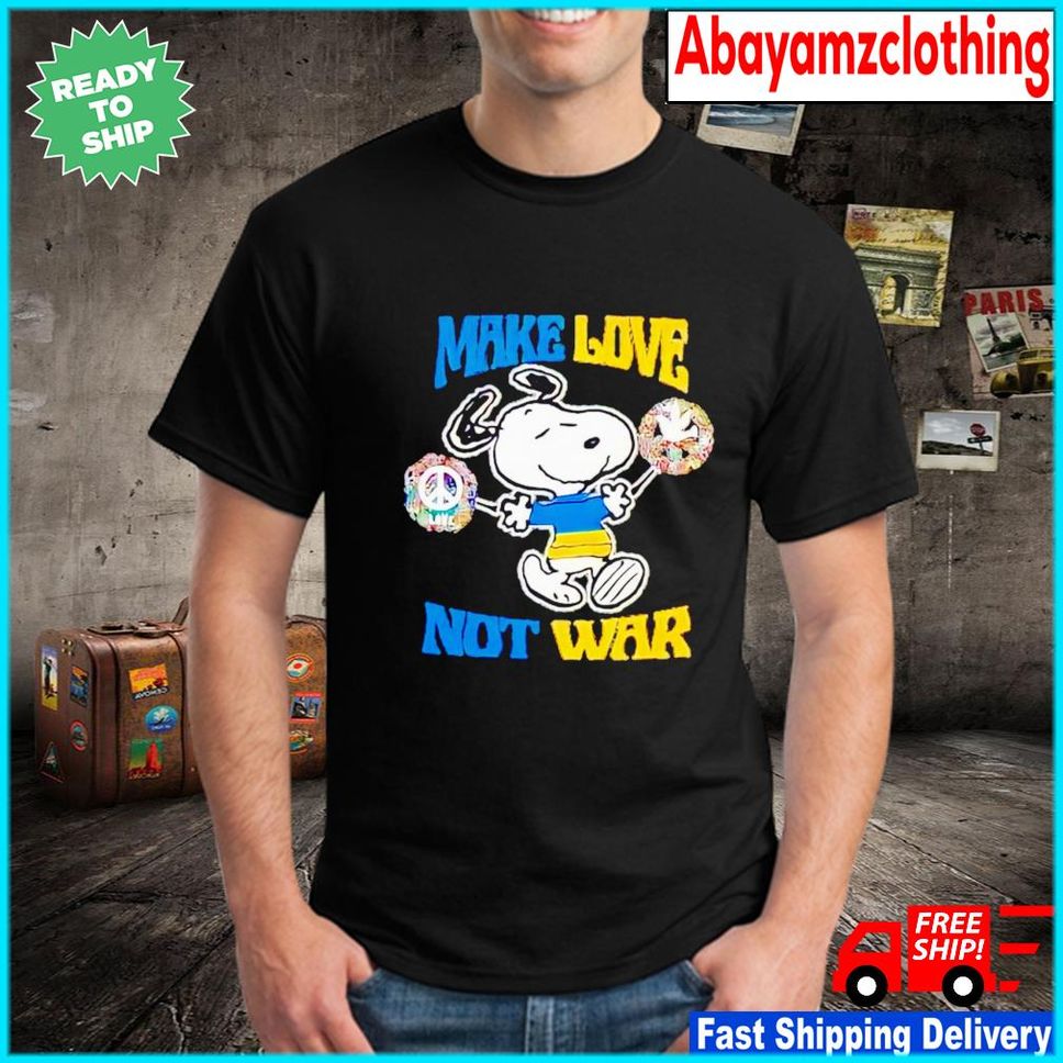 Snoopy make love not war shirt