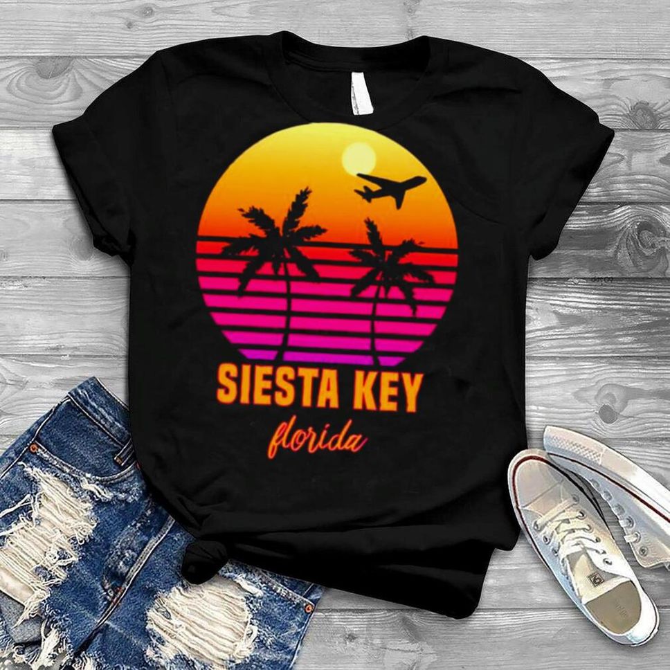 Summer Siesta Key Florida Sunset Palm Tree Shirt