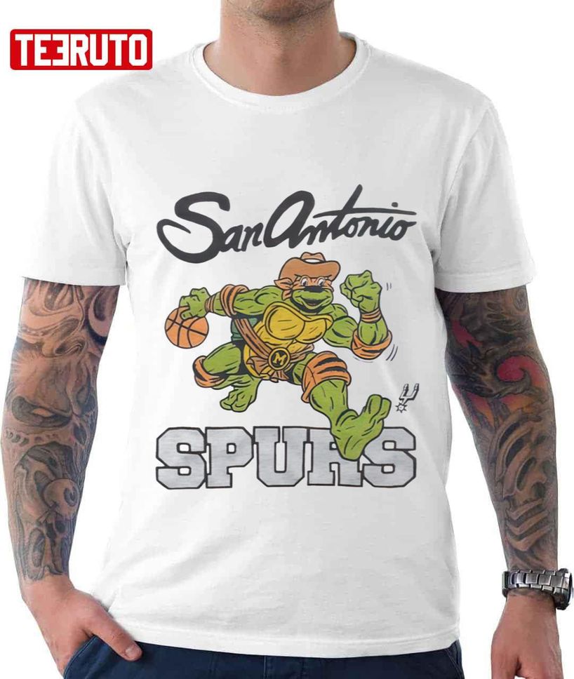 Teenage Mutant Ninja Turtles Michelangelo X San Antonio Spurs Unisex T Shirt