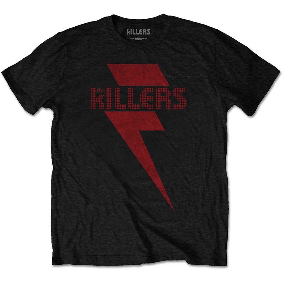 The Killers Brandon Flowers Red Bolt Official Tee TShirt Mens Unisex