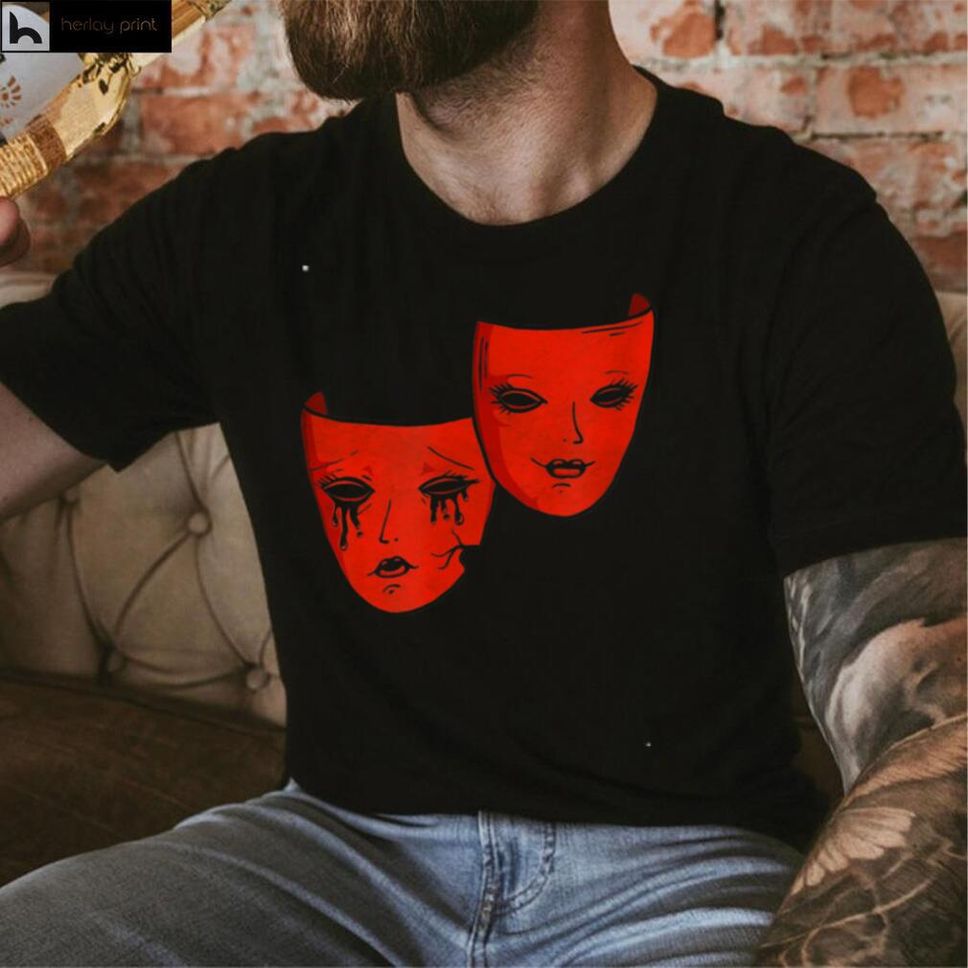 Theater Mask Soft Grunge Aesthetic Drama Comedy And Tragedy T Shirt Hoodie, Sweater Shirt