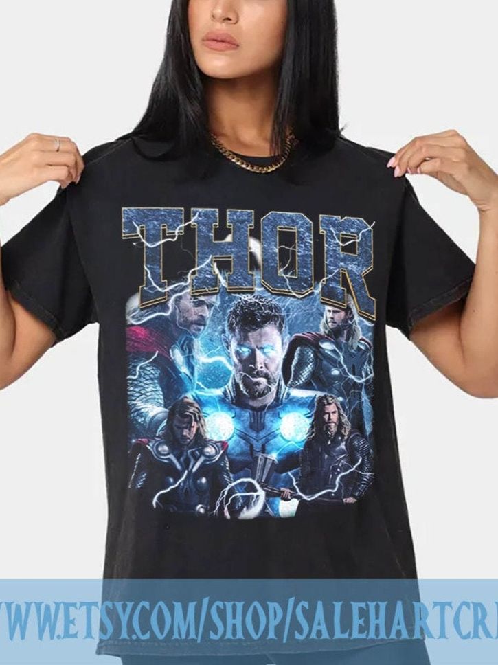 Thor Marvel Avenger Poster Unisex Gift TShirt Shirt Gift For Men Women Vintage Style TShirt SAC025