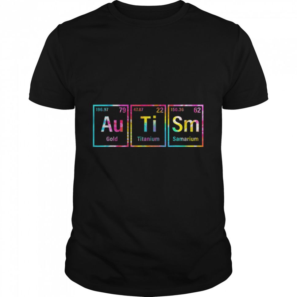 Tie Dye Autism Periodic Table SPED Teacher Autism Awareness T Shirt B09VZ146VM