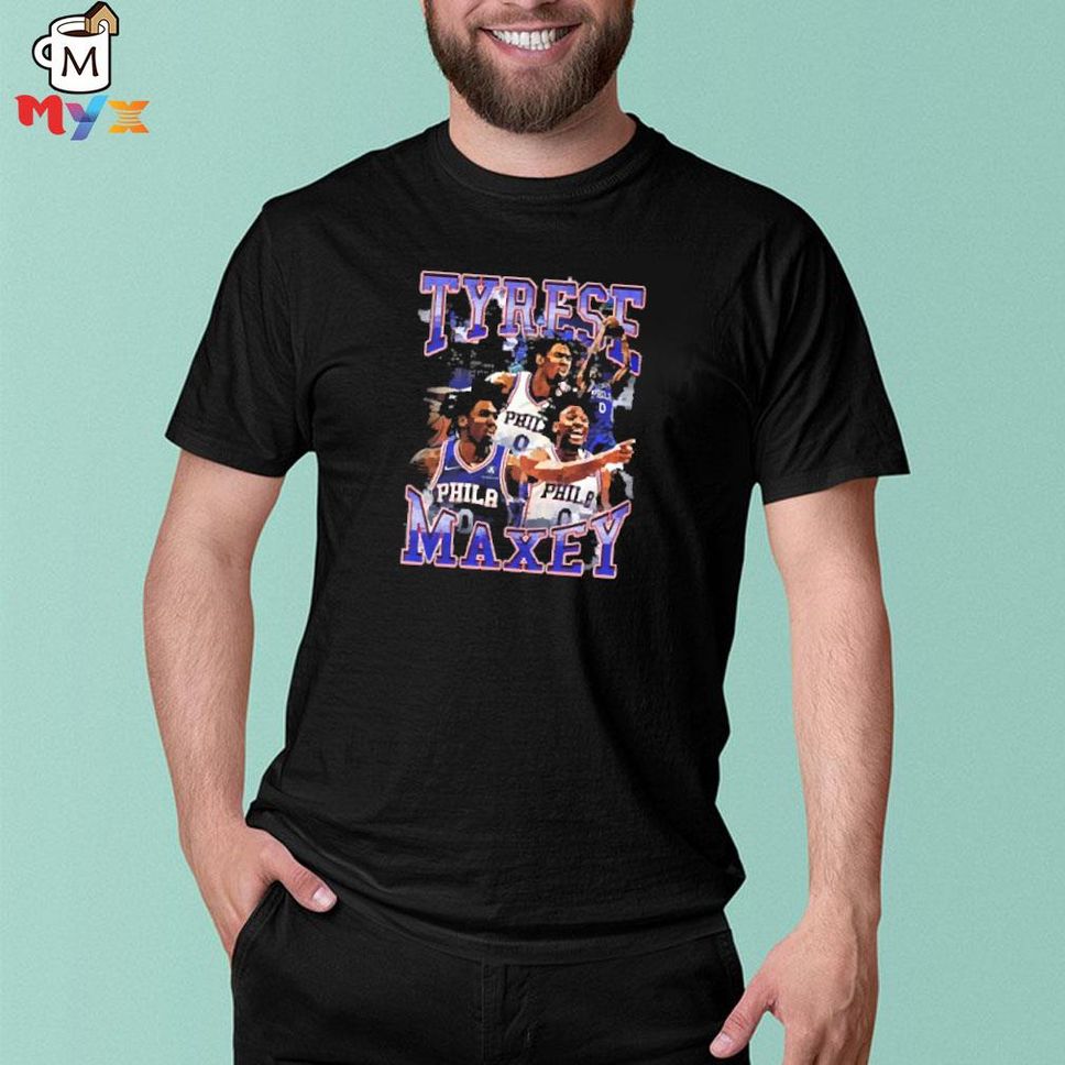Tyrese Maxey Philadelphia 76ers 90s Style Vintage Bootleg Kostancaaa Shirt