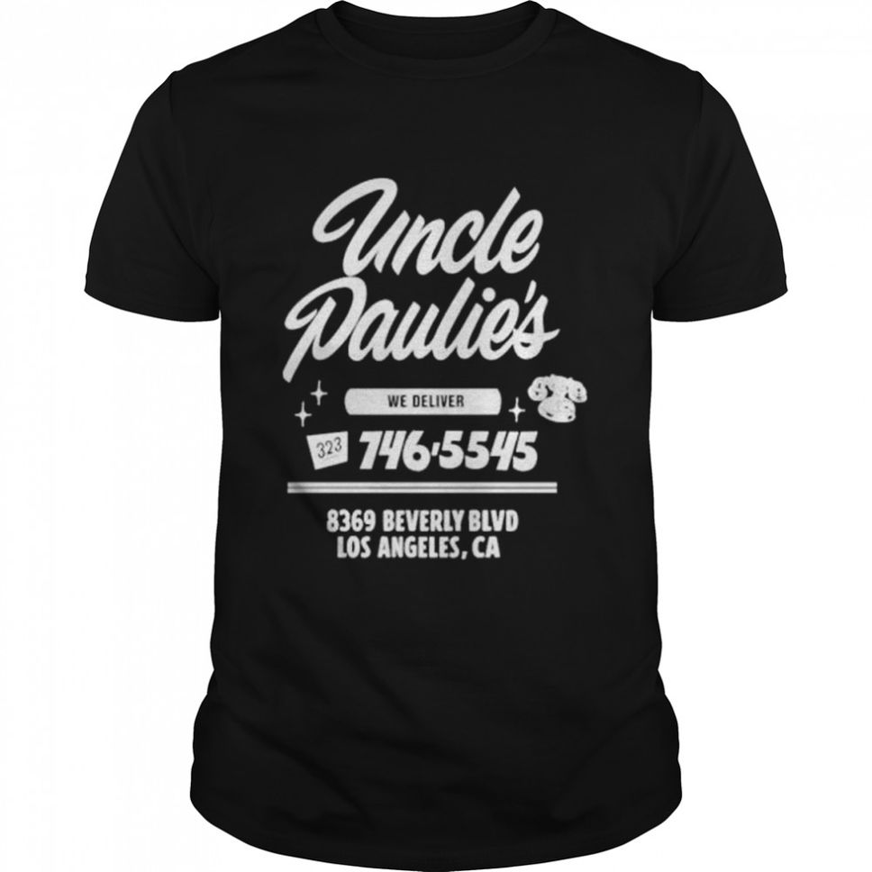 Uncle Paulie’s Deli Merch Uncle Paulies Hoodie Pete Davidson Wearing Uncle Paulies T Shirt
