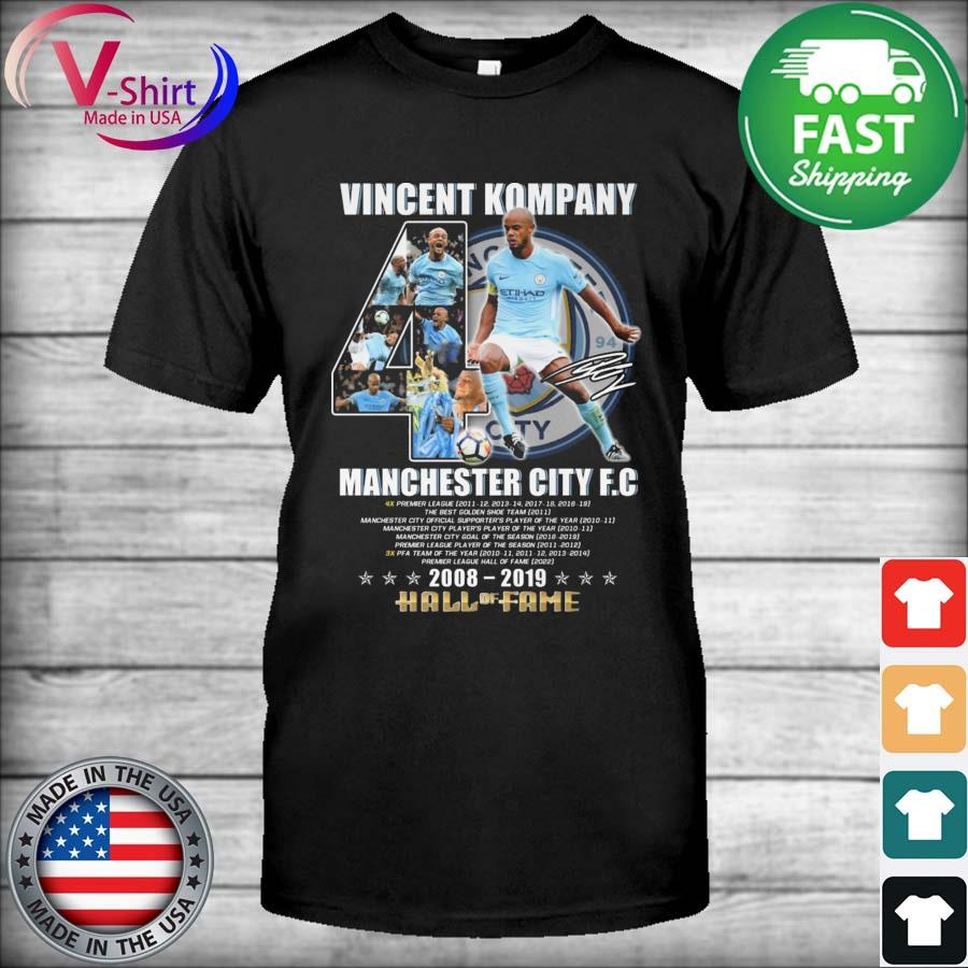 Vincent Kompany 4 Manchester City FC 20082019 Hall Of Fame Signature Shirt