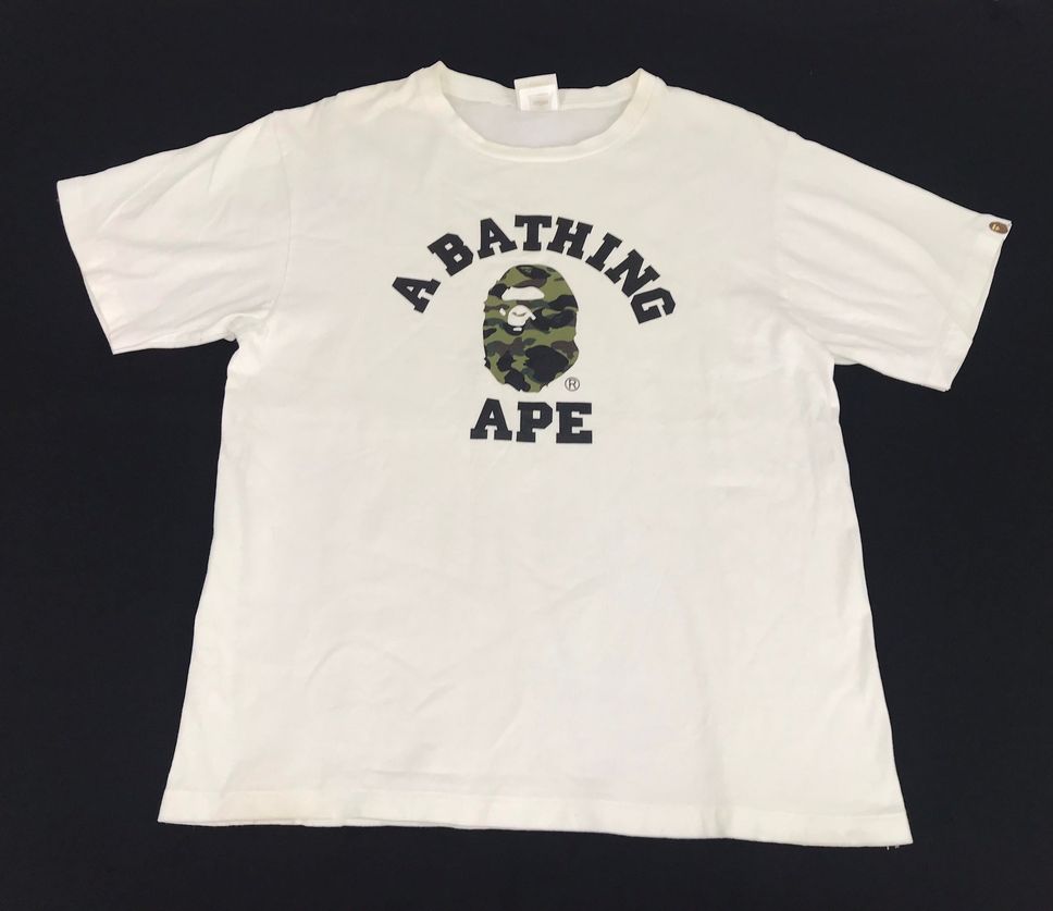 Vintage Bape A Bathing Ape Camouflage Screen Tee Tshirt Fits ML Streetwear Japanese Brand Y002