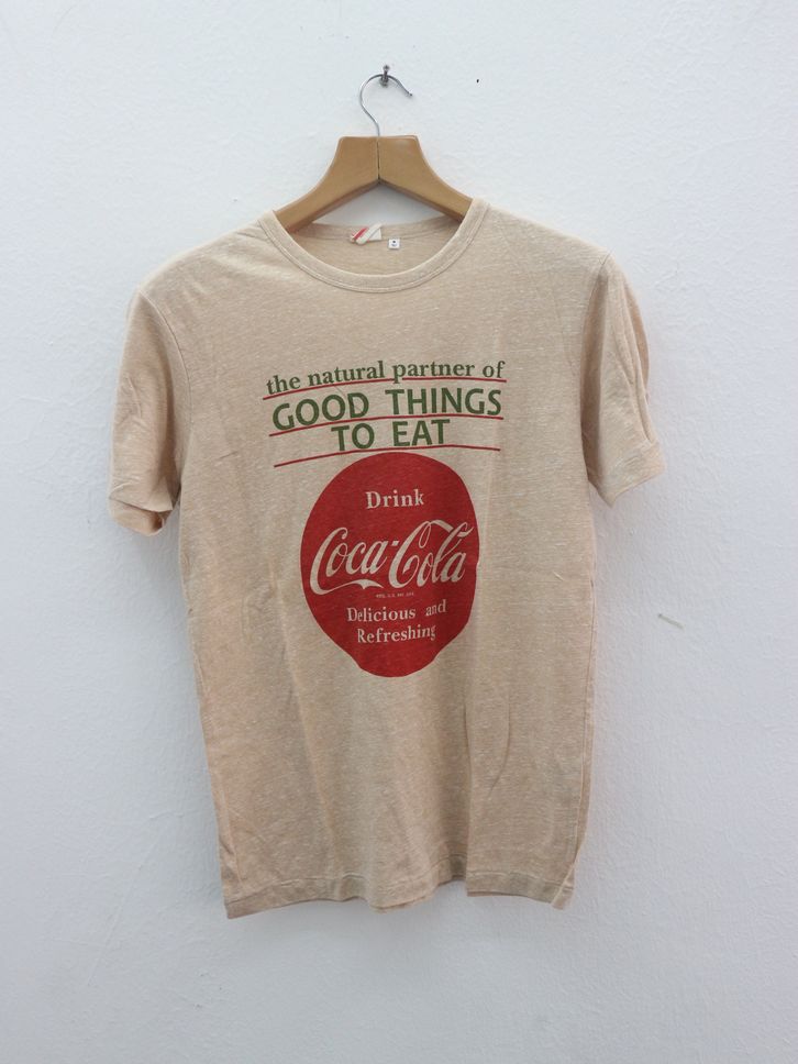 Vintage Coca Cola T Shirt Big Logo Soda Soft Drink Top Tee Shirt Size M